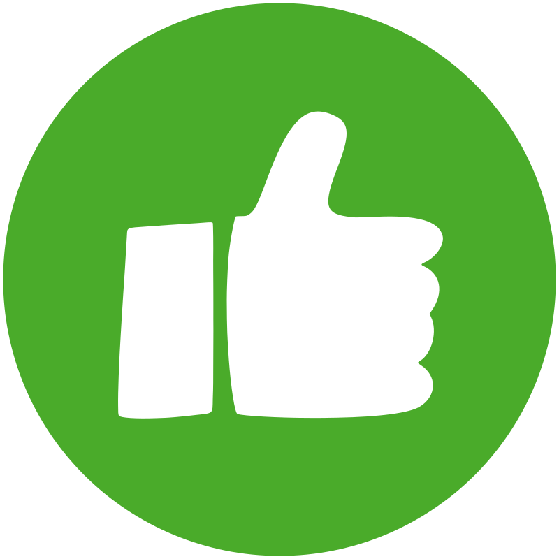 Simple Green Thumbs Up Circle