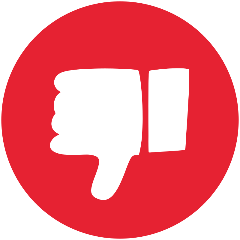 Simple Red Thumbs Down Circle