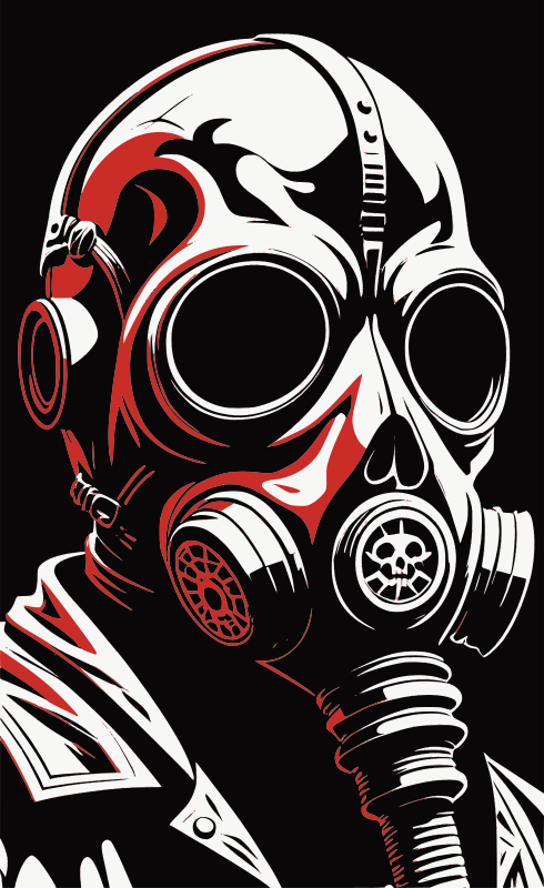 Horror gas mask