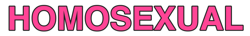 homosexual word art lgbt pink text