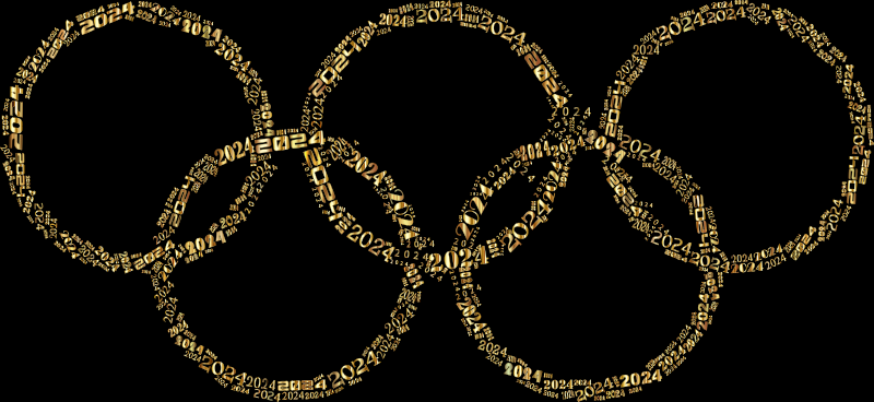 Olympics Rings 2024 Gold