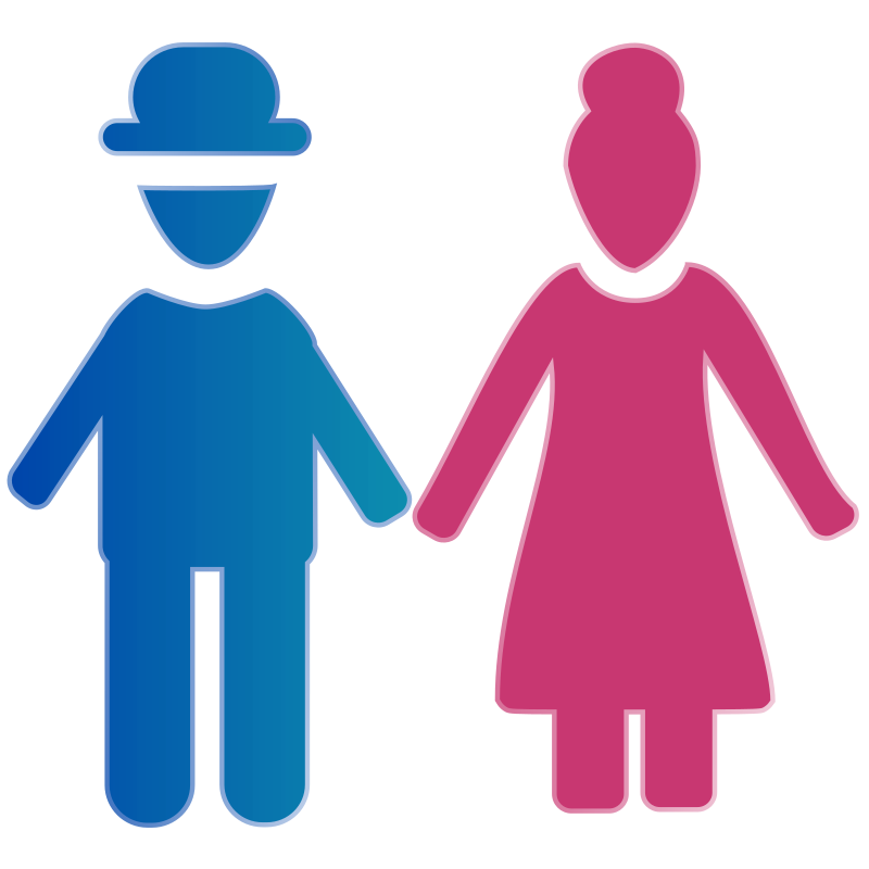 Elderly Couple Silhouette