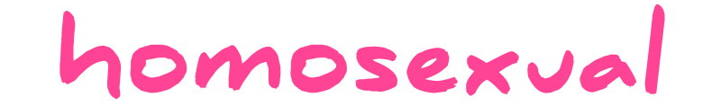 homosexual pink text no outline