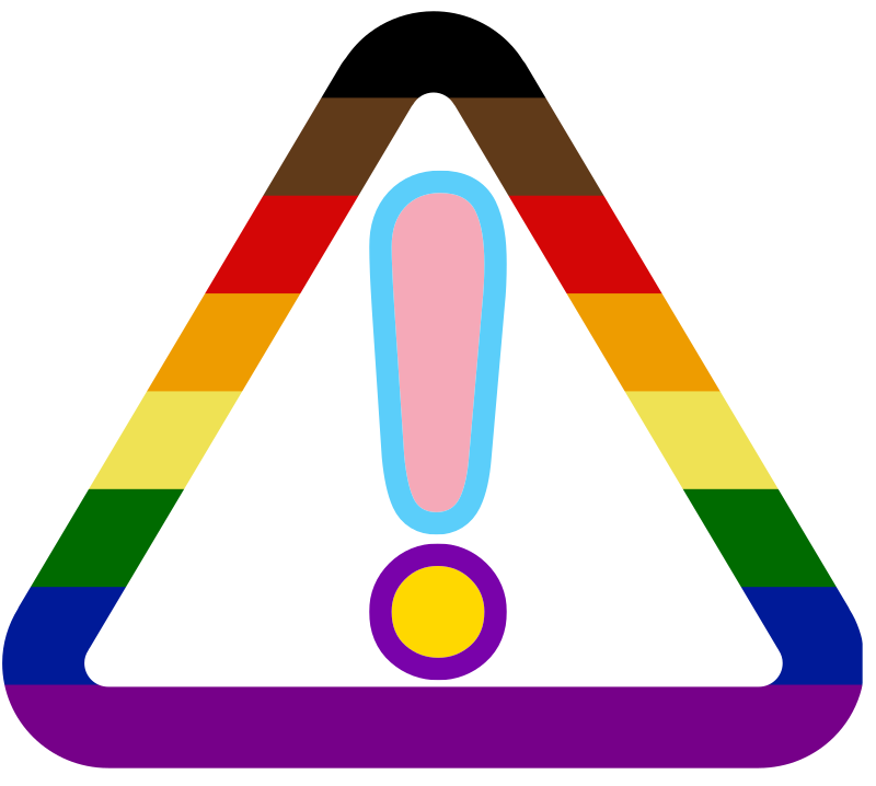 Inclusive progress LGBT+ pride sign