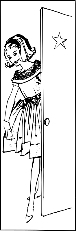 Lady Opening a Door