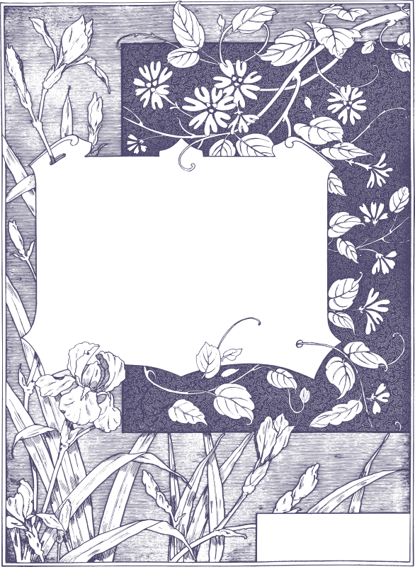 Purple Flowers Frame