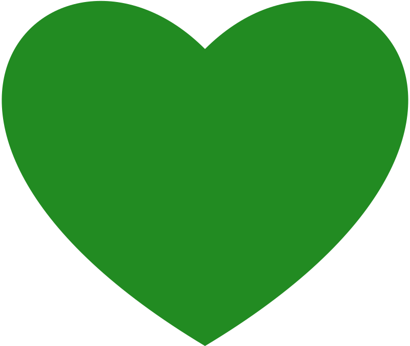 Green heart 💚 mid green