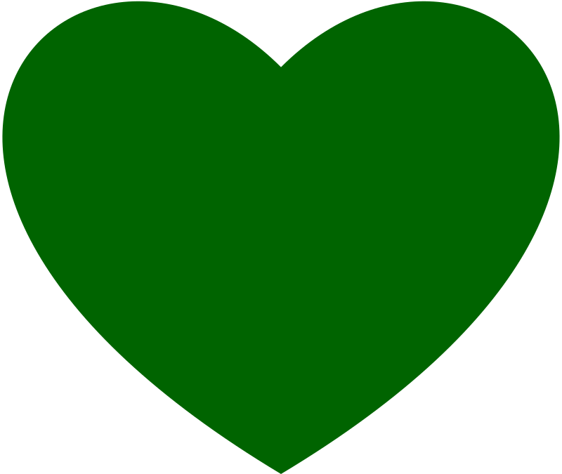 Dark green heart 💚 