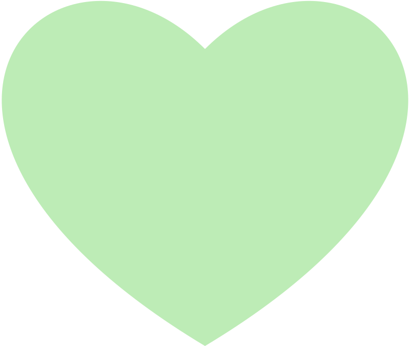 RAL6019 light green heart