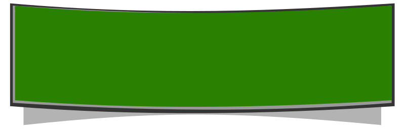 Curved green banner