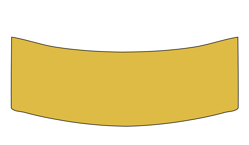 tall curved gold banner