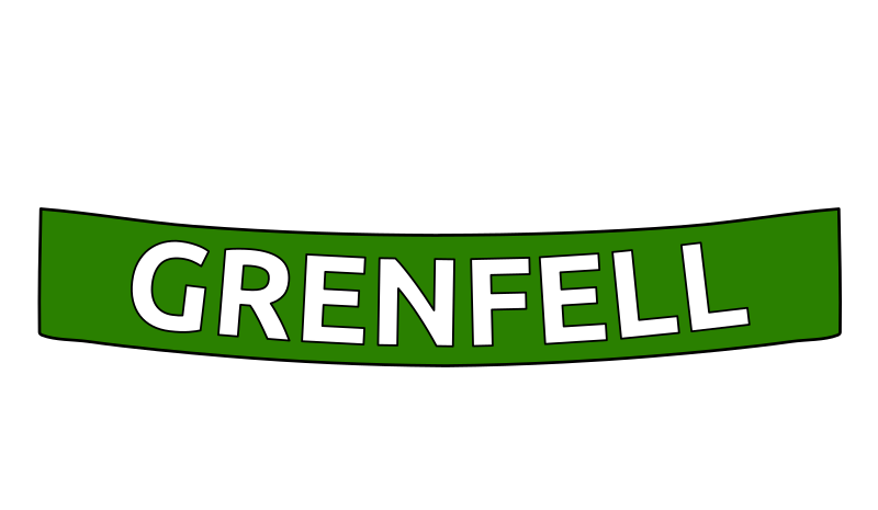 Green banner for Grenfell fire