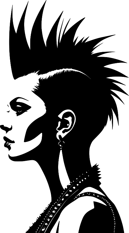 Punk woman profile