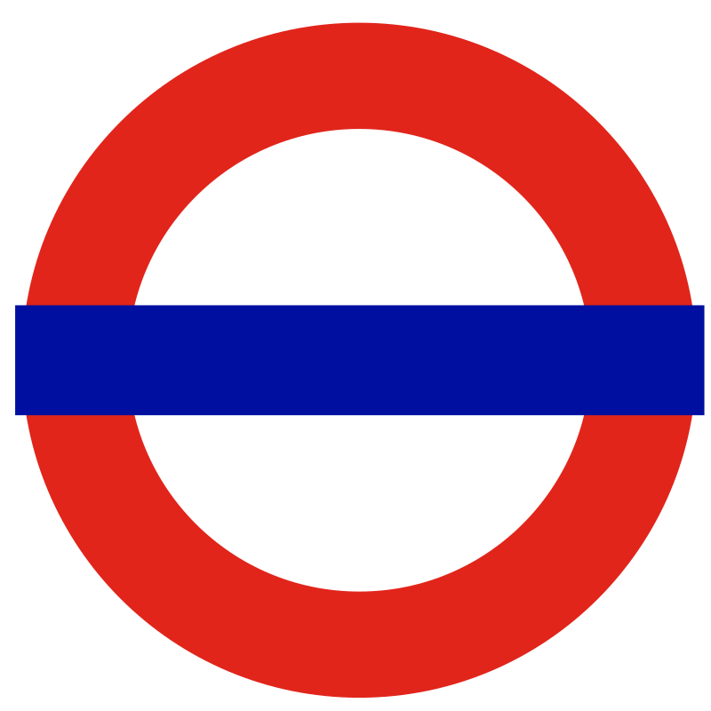 London underground tube sign blank