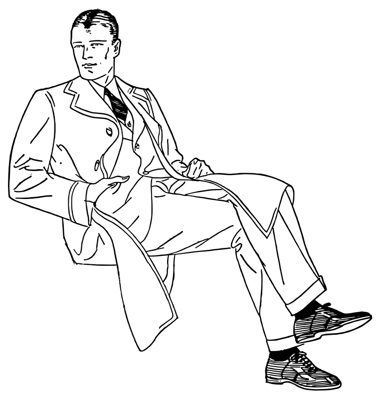 Suit Man Sitting