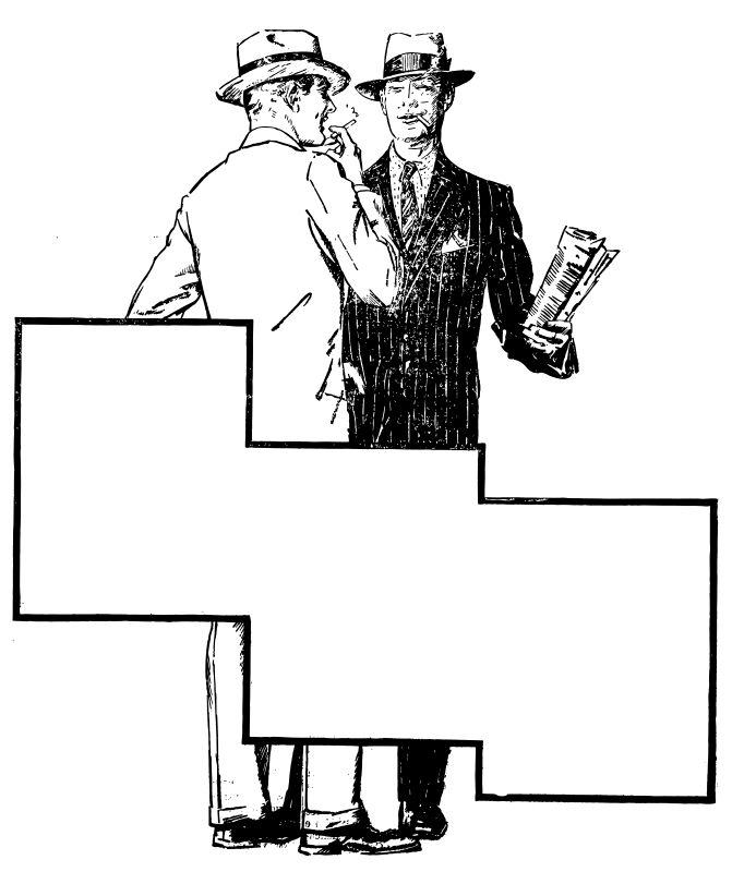 Two Smoking Men in Suits