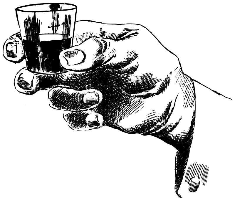 Hand Holding a Shot Glass