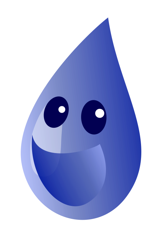 Happy Raindrop (isolated)