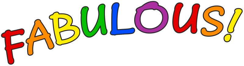 Fabulous rainbow wordart