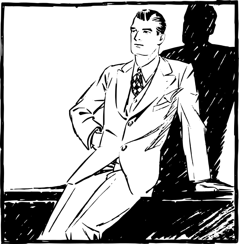 Man in a Suit Thinking