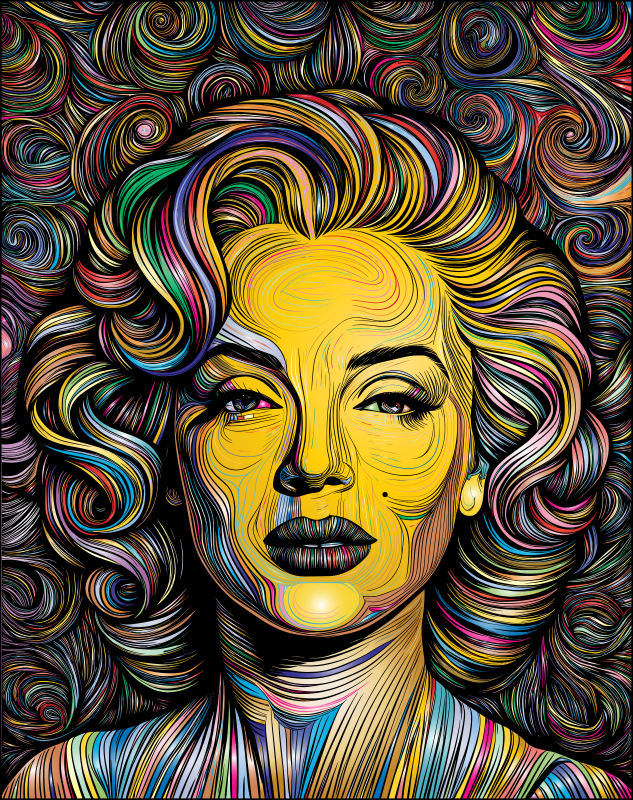 AL Generated Marilyn Monroe 3 Prismatic