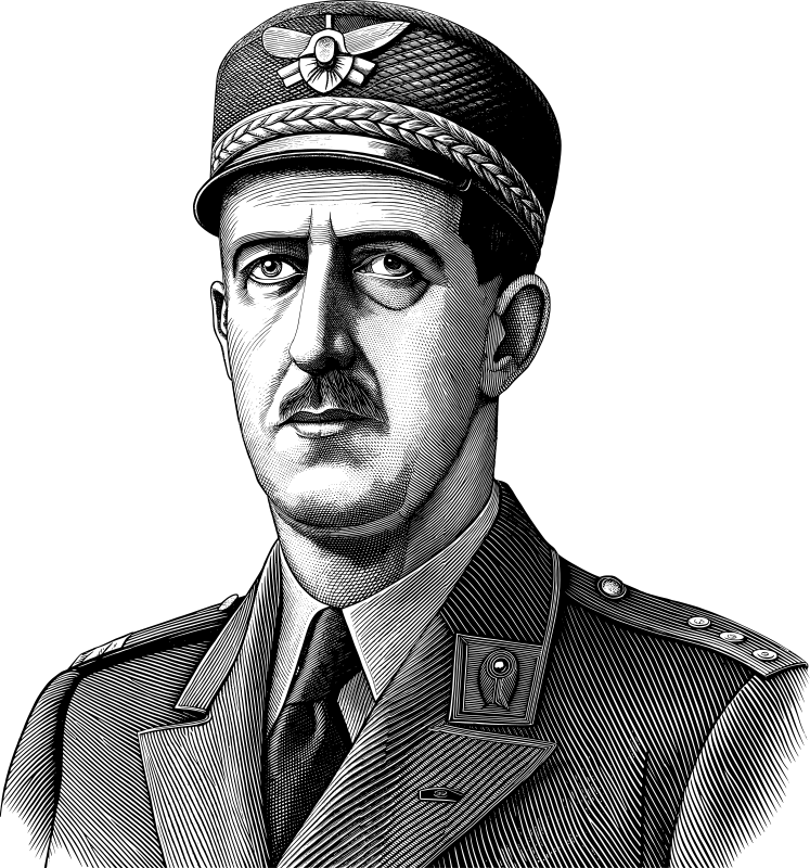 AL Generated Charles De Gaulle Portrait