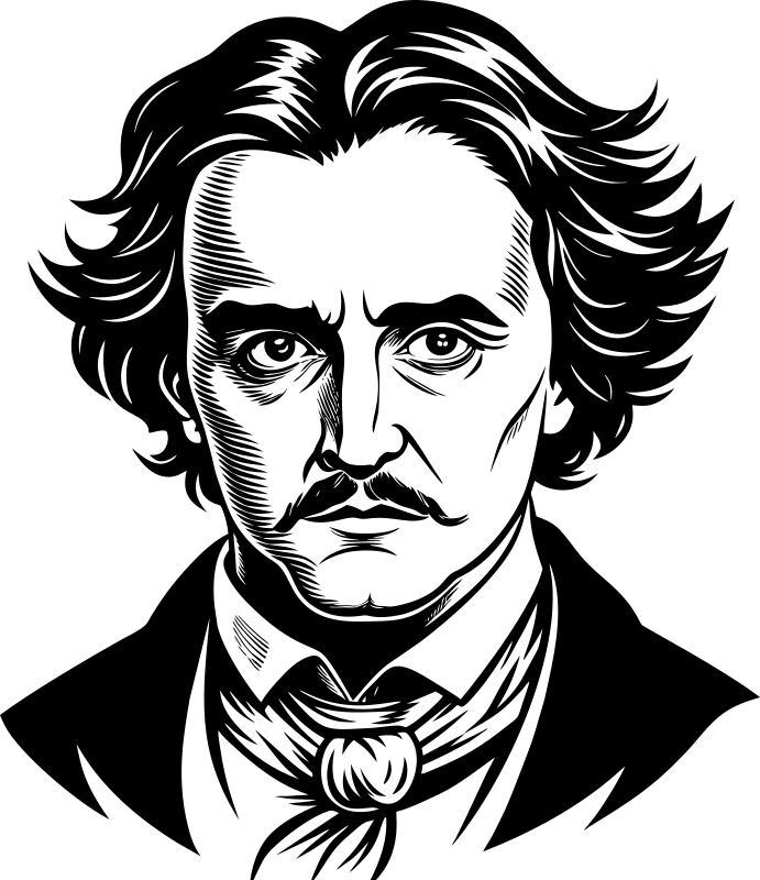 AL Generated Edgar Allen Poe Portrait