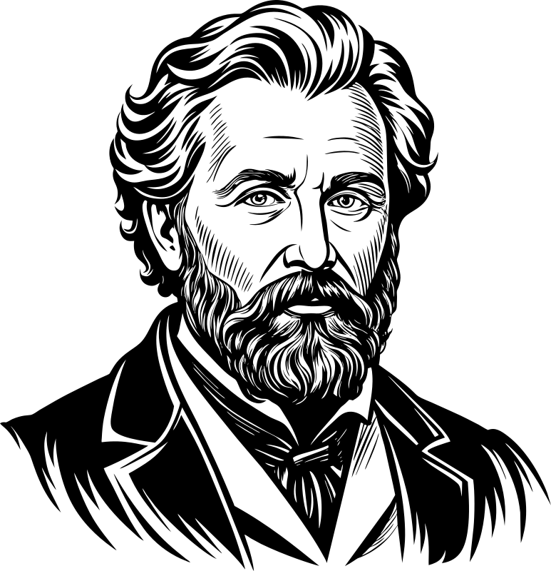 AL Generated Jules Verne Portrait