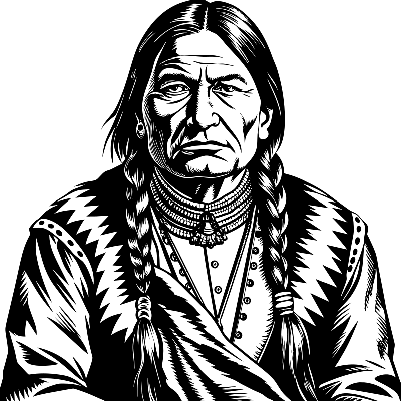 AL Generated Sitting Bull Portrait