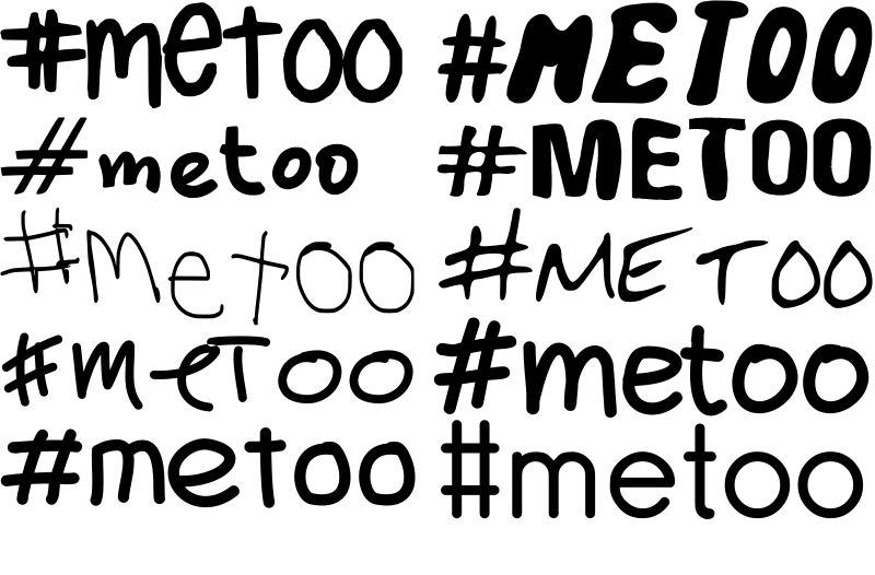 hashtag #metoo metoo 10 times