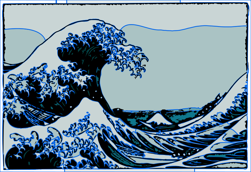 Under the Wave off Kanagawa - Blue Remix