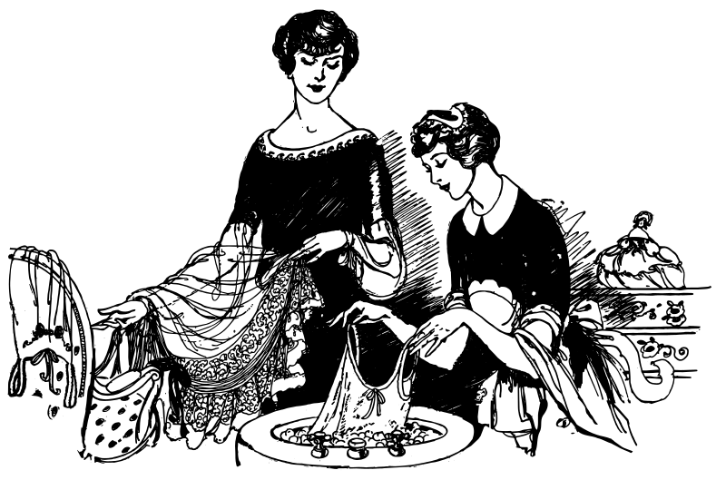 Two Ladies Doing Laundry