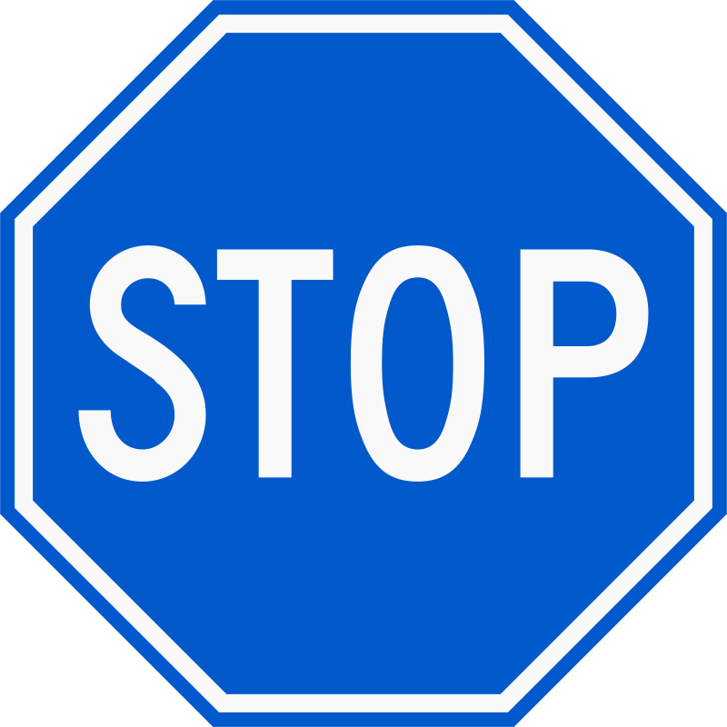 Blue Hawaiian Stop Sign