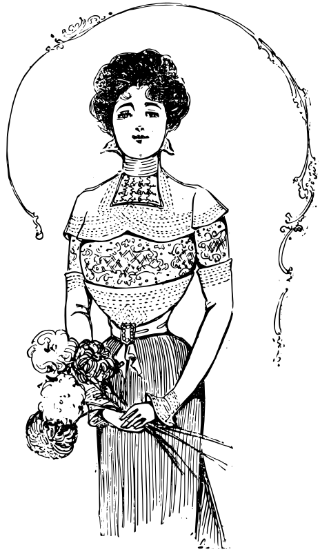 Lady with Flowers