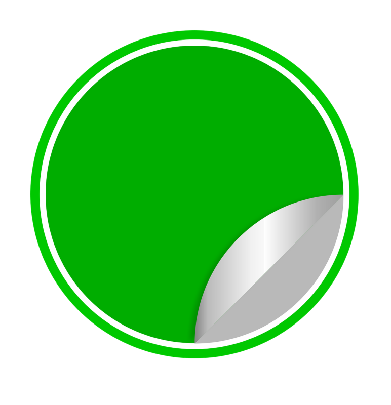 green round label