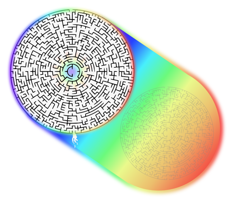 Rainbow Circle Maze