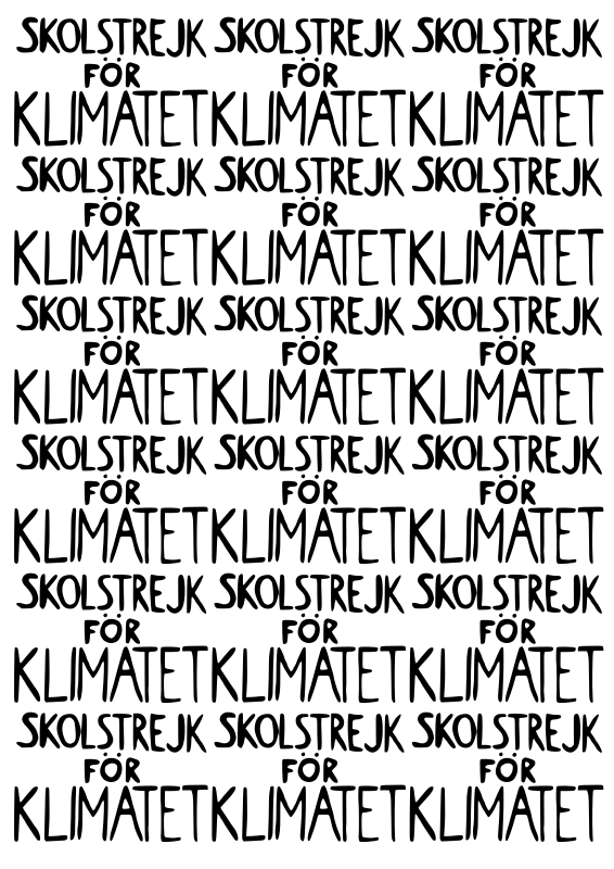 Skolstrejk för klimatet - A4 Pattern REMIX