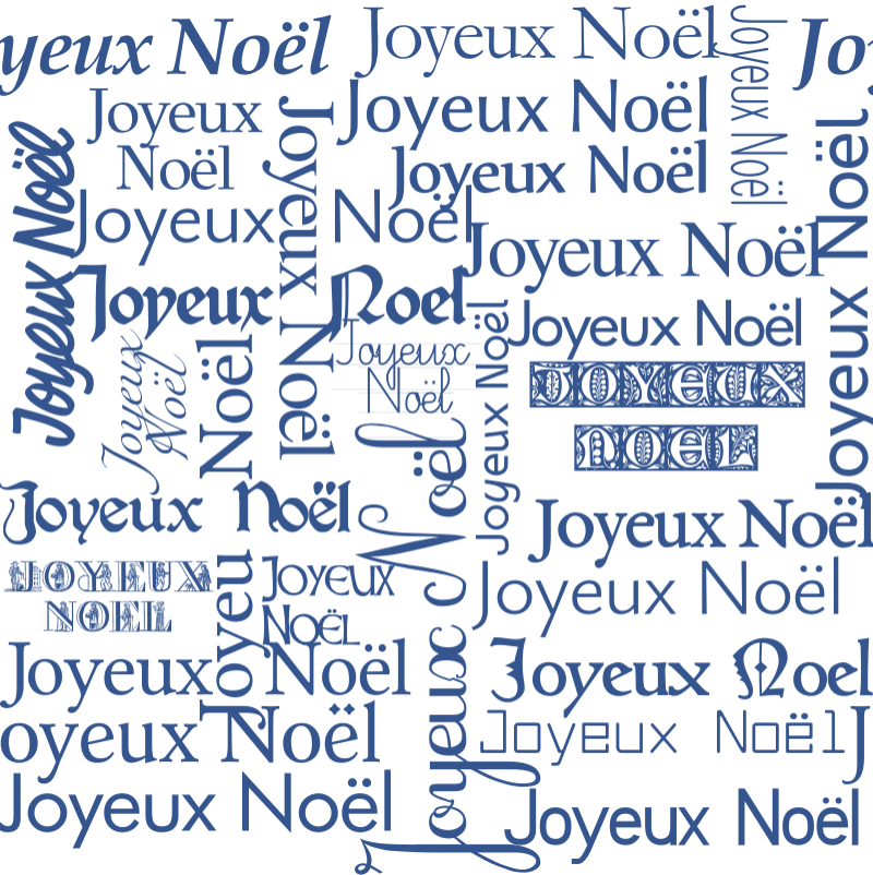 Motif Joyeux Noël bleu