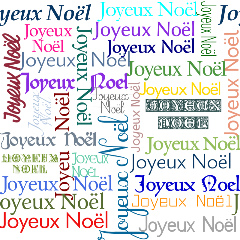 Motif Joyeux Noël multicolore