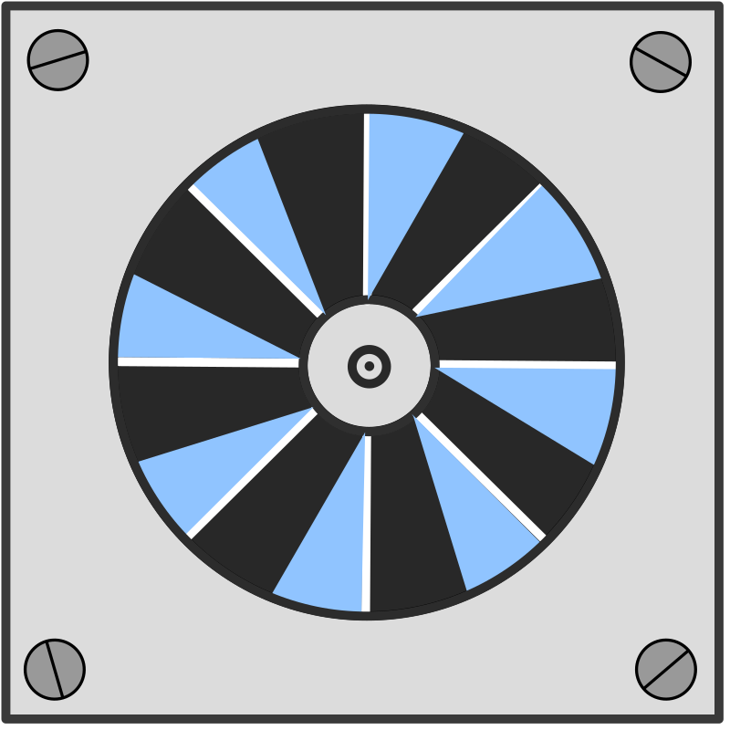 Ventilation fan heat sink pump