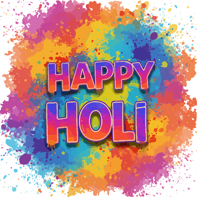 Happy Holi Splatter