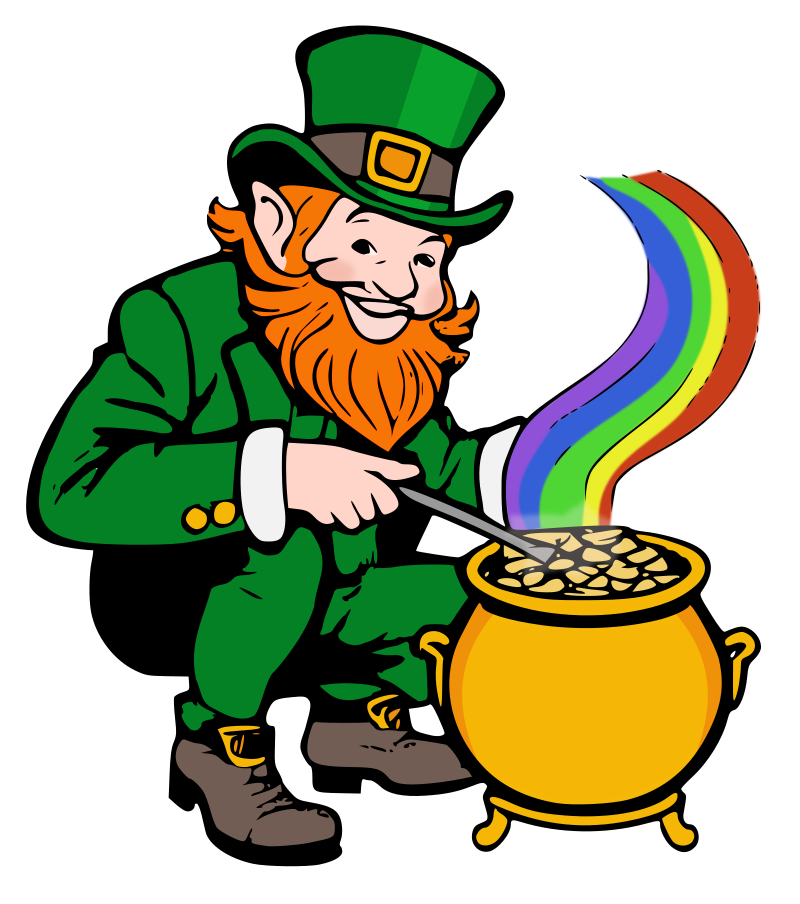 Leprechaun with a Pot of Gold