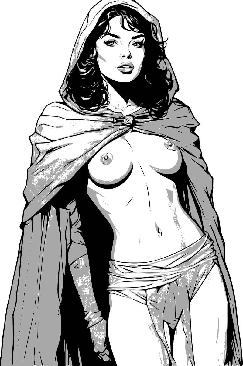 Woman in cloak