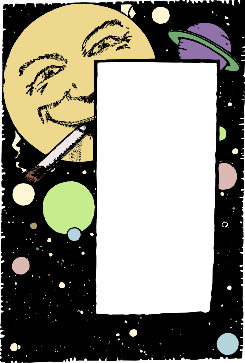 Smoking Moon Frame - Colour Remix