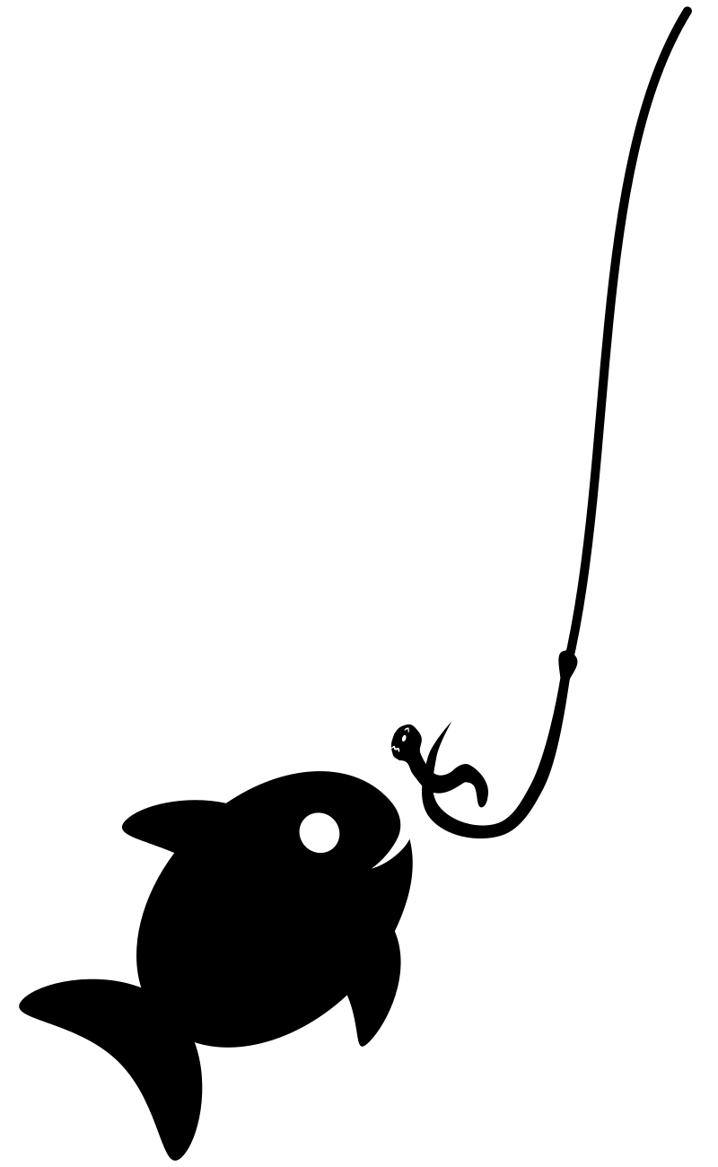 Fish With Hook and Worm