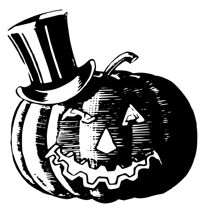 Jack-o-lantern with Top Hat