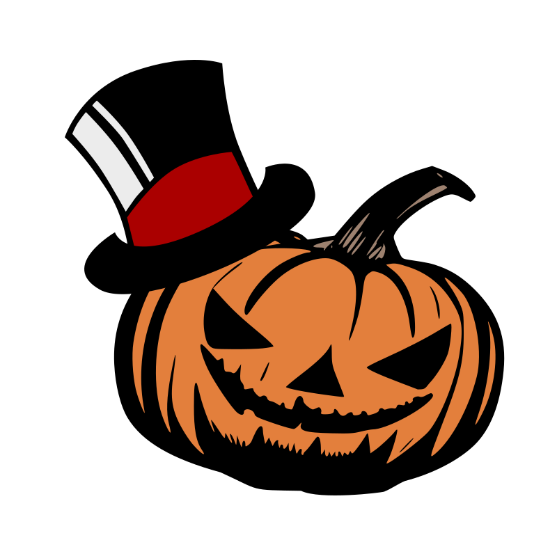 Jack-o-lantern with Top Hat