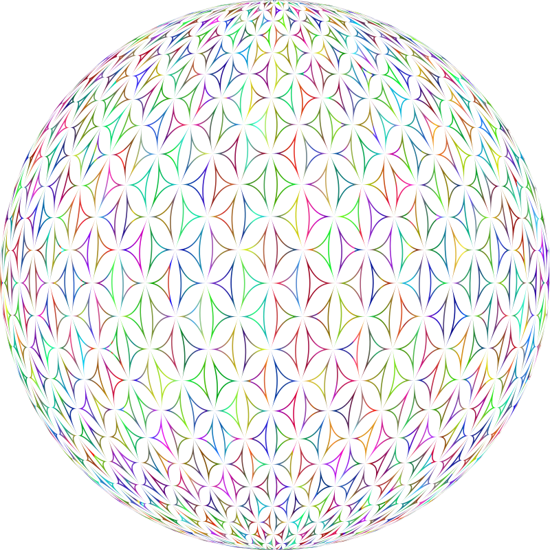 Seamless Pattern 475 Line Art Sphere Polyprismatic No BG