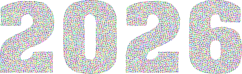 2026 Typography Triangular Colorful 2