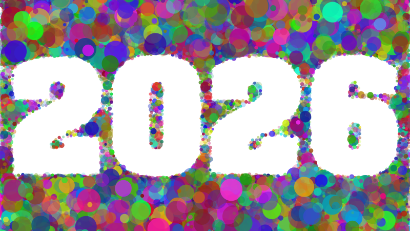 2026 Circles Background Transparent